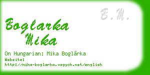 boglarka mika business card
